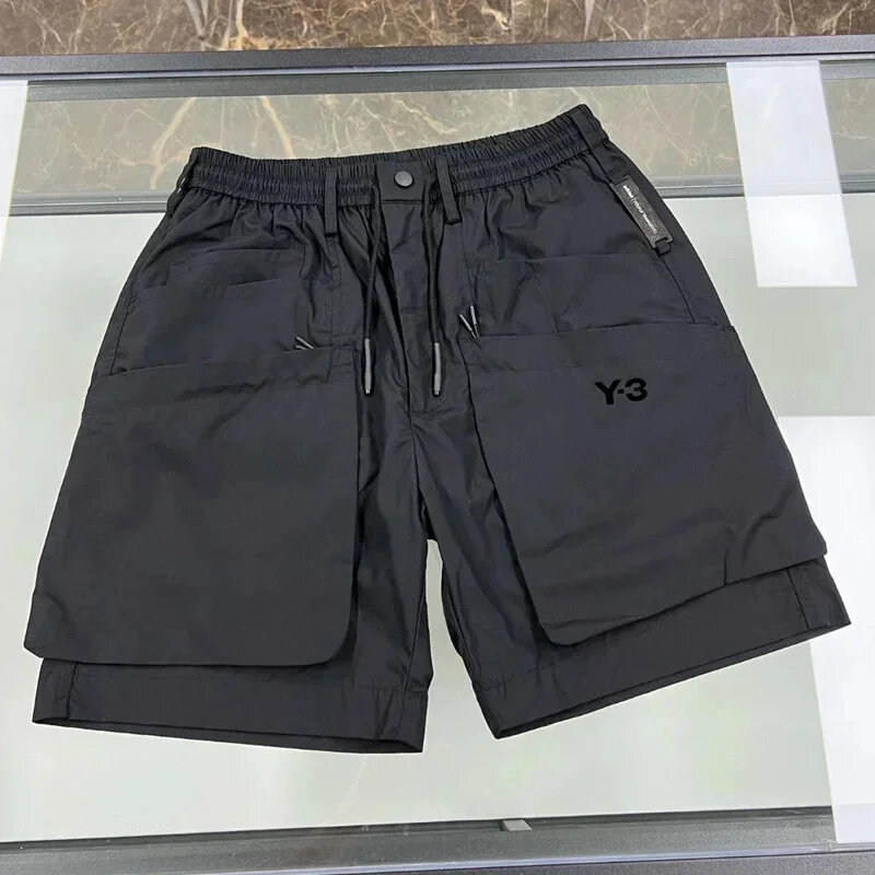 Korean Black Shorts For Men Summer Streetwear Multi Pockets Safari Style Short For Men Sports Casual Men's Short Versatile Short