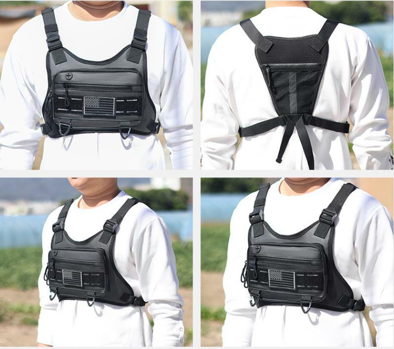Sports Chest Bag Water Resistant Lightweight Front Chest Pack Running Vest bag With Built-In Phone Holder Extra Storage 가방 bolso