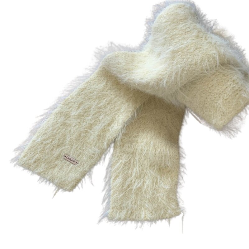 Уникальный зимний шарф, однотонный шарф, сладкий шарф для подростков в стиле панк, сохраняющий тепло