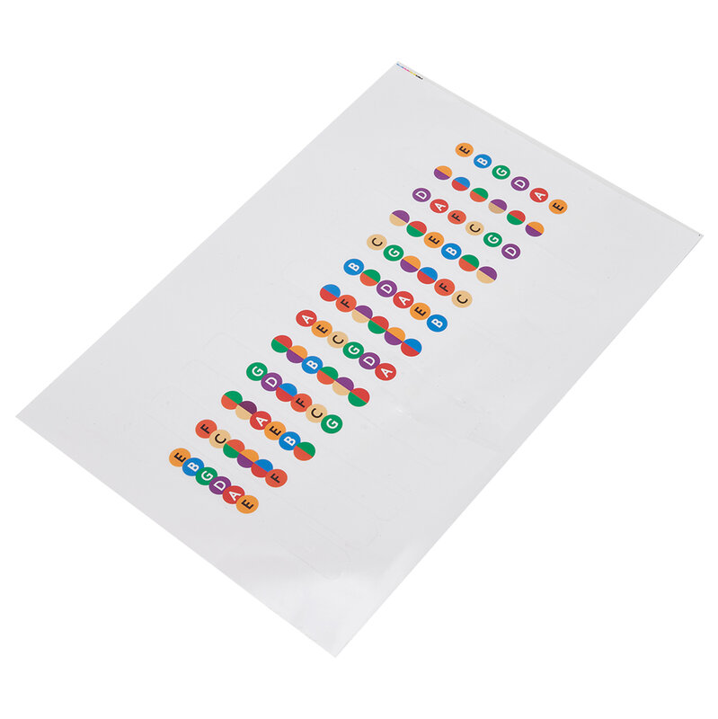 Gitaar Fretboard Sticker Gids Leren Pvc Schalen Startersnaar 19.5X11Cm Accessoires Beginner Zwart & Wit