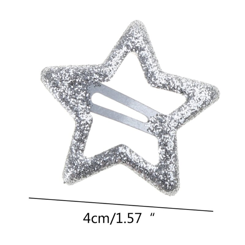 Girly BangsคลิปHairpin Y2K-สไตล์เครื่องประดับHeaddressอุปกรณ์เสริมผมที่ละเอียดอ่อนStar Silver Glitter Mini Starใหม่Dropship