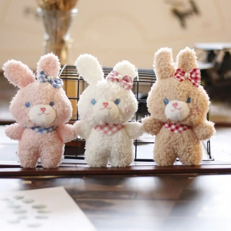 Car Ornaments DIY Trinket Car Keychain Bear Plush Keychain Plush Rabbit Keychain Rabbit Plush Keyring Cartoon Plush Doll