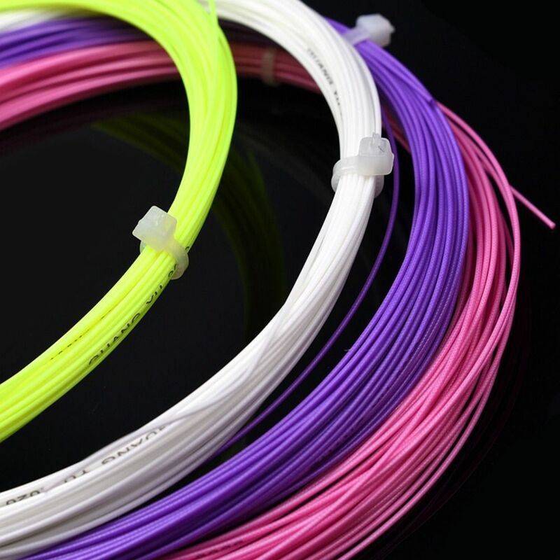 Línea de raqueta de Bádminton de fibra de nailon de alta elasticidad, cuerda de Bádminton de nanofibra de carbono de alta flexibilidad