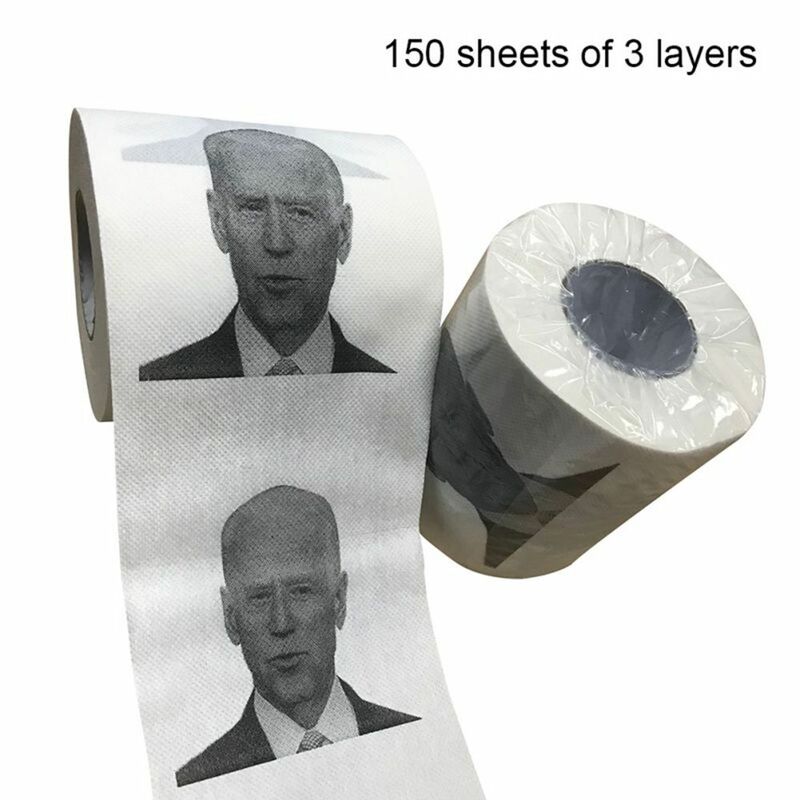 Новинка 150 листов, полотенце Joe Biden, туалетная бумага для ванной комнаты Joe Biden с узором, 3-слойная забавная бумага, салфетка, бумага для шуток, рулон бумажных салфеток