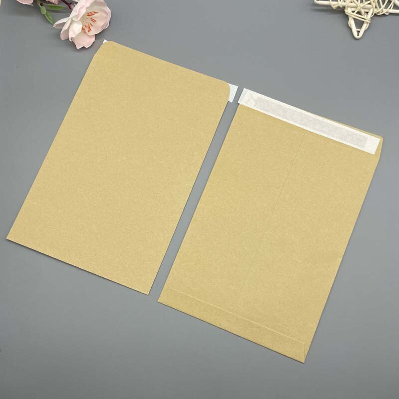 Saco de embalagem de envelope envelope envelope grande com selo fácil de rasgar, papel Kraft em branco com várias especificações, atacado n ° 35679 A4