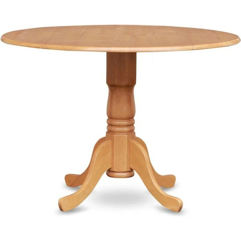 East West Furniture il Set moderno di 3 pezzi di londra contiene un tavolo rotondo in legno con dropeaf e 2 sedie da pranzo, 42x42 pollici, DLNO3