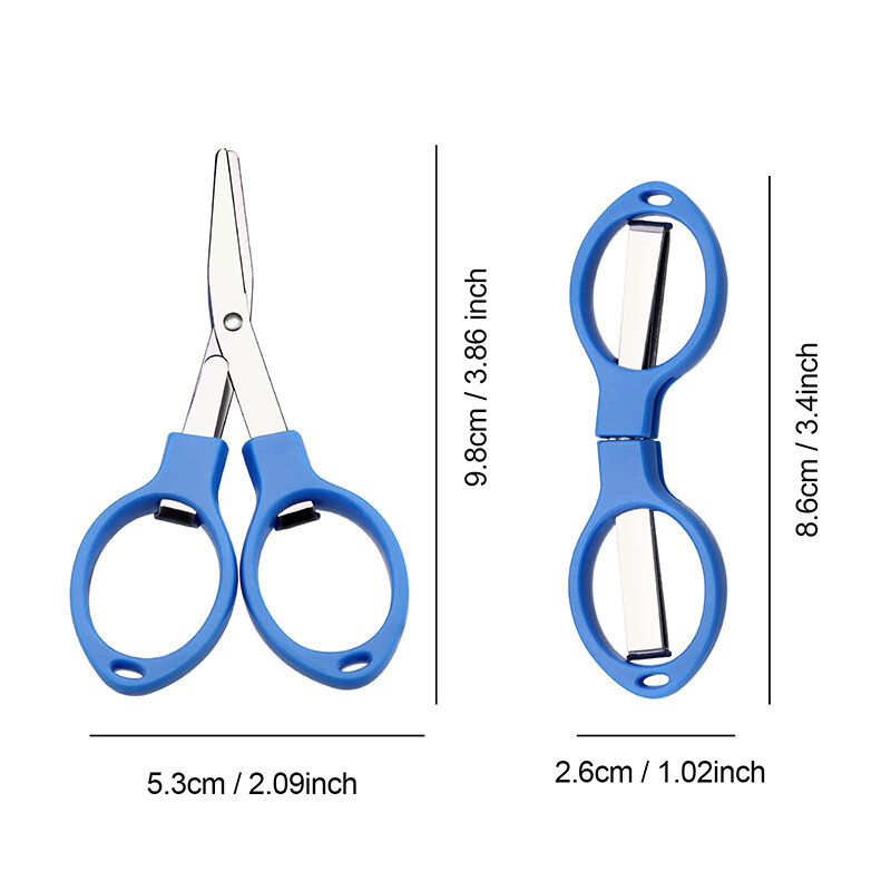 Folding Segurança Scissors com punho plástico colorido, 30pcs