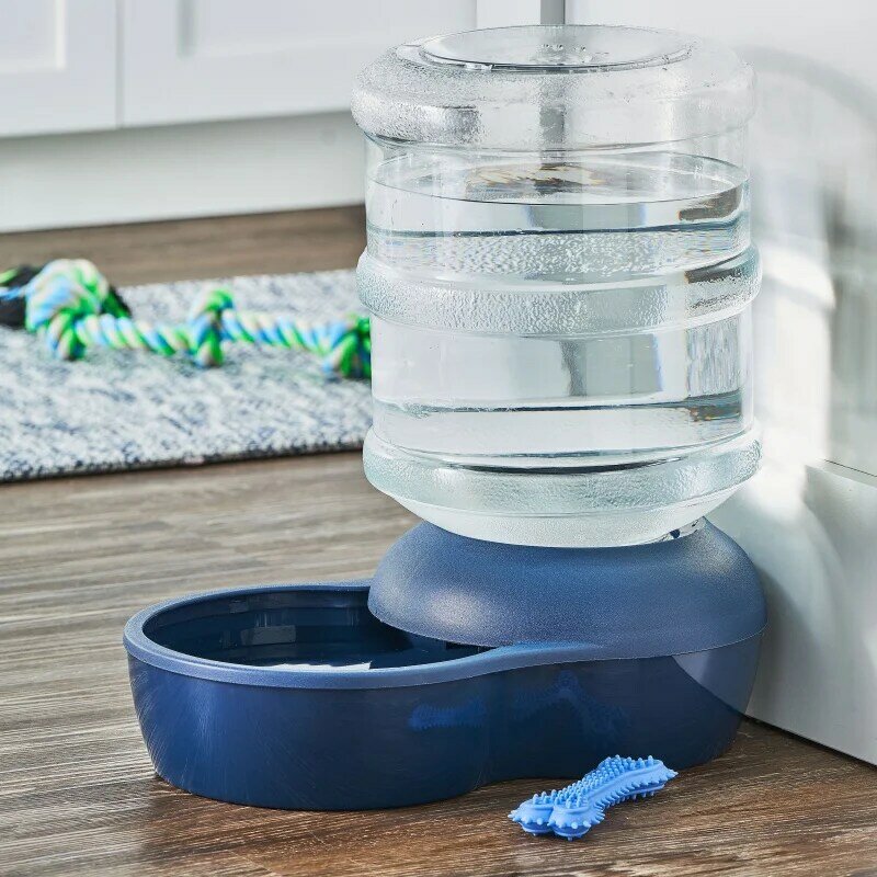 Vibrant Life Gravity Pet Waterer, Blue, x-Large for Dogs and Cats, 4 Gallons