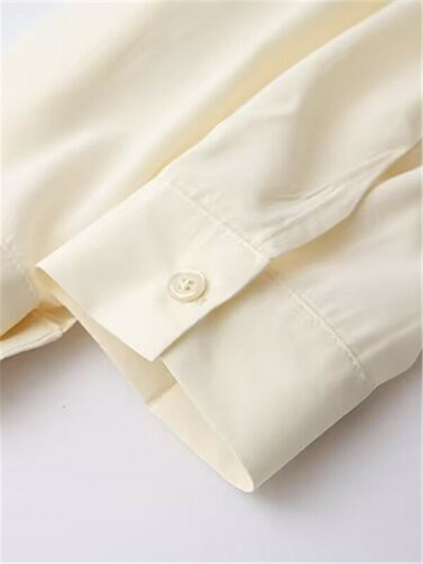 Camisa de um único peito assimétrica de mangas compridas de mulheres, top acolchoado, roupas plus size, 2 peças falsas, primavera e outono