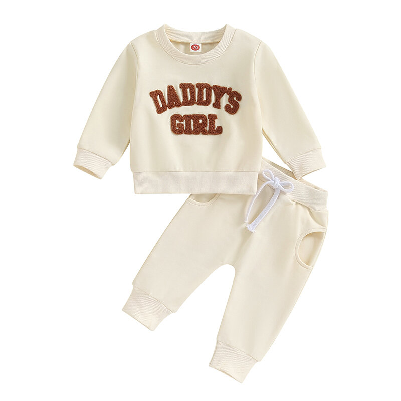 2023-08-08 Lioraitiin 0-3T neonate Sweat outfit lettera stampa felpa pantalone lungo autunno inverno Set di vestiti per bambini