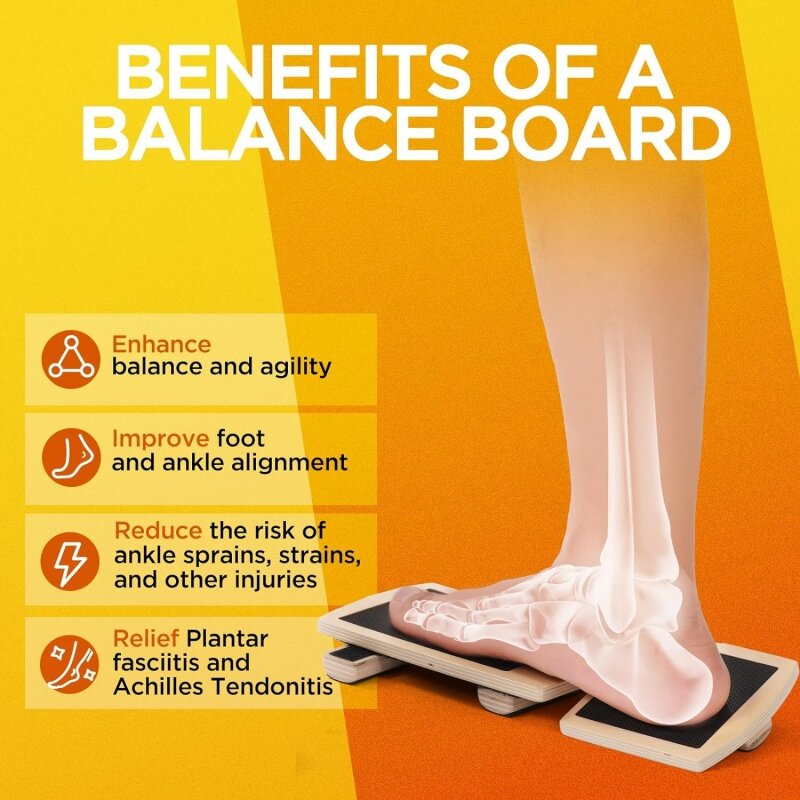 Ankle Balance Board para Pilates, Strengthener Trainer, Foot Strengthener, Treinamento, entorse, Exercícios de Estabilidade, Fascite Plantar