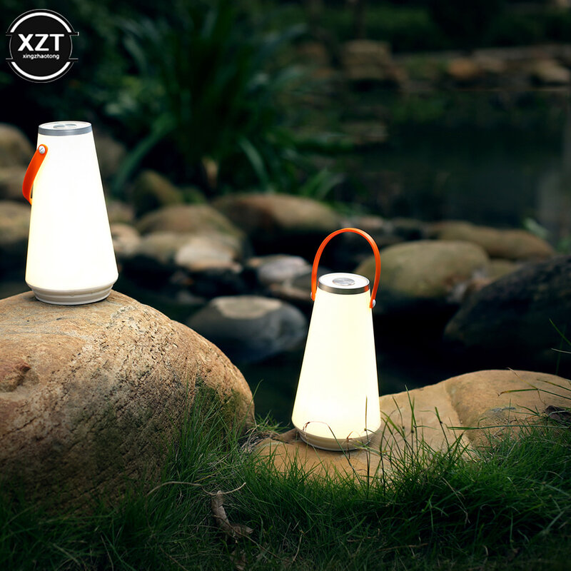 Lanterne LED portable créative avec interrupteur tactile USB, lampe de confronttente, veilleuse aste pour chambre à coucher, salon, camping