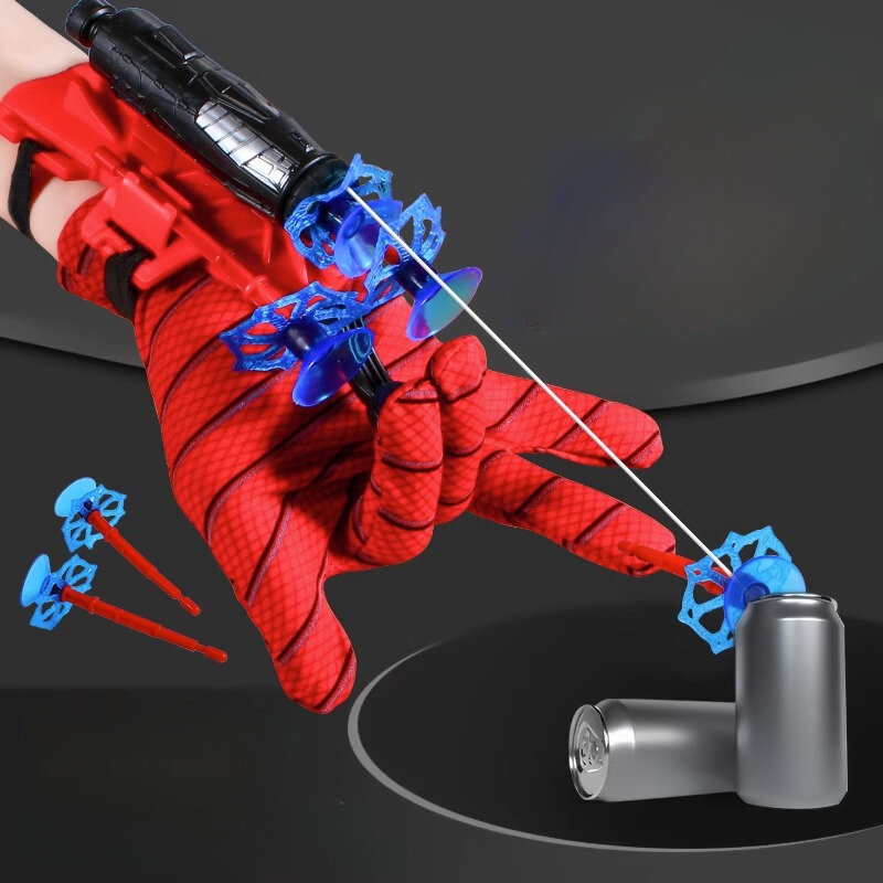 Nuovi guanti indossabili SpiderMan emettitore di proiettili morbidi film Marvel pistola giocattolo bambini Spin ventosa giocattolo di espulsione regalo di compleanno per bambini