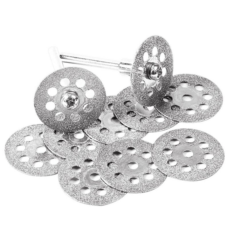 12 Pcs 22Mm Diamond Cutting Wheels Rotary Tool Die Grinder Metal Cut Off Disc For Glass Marble Tile Or Granite