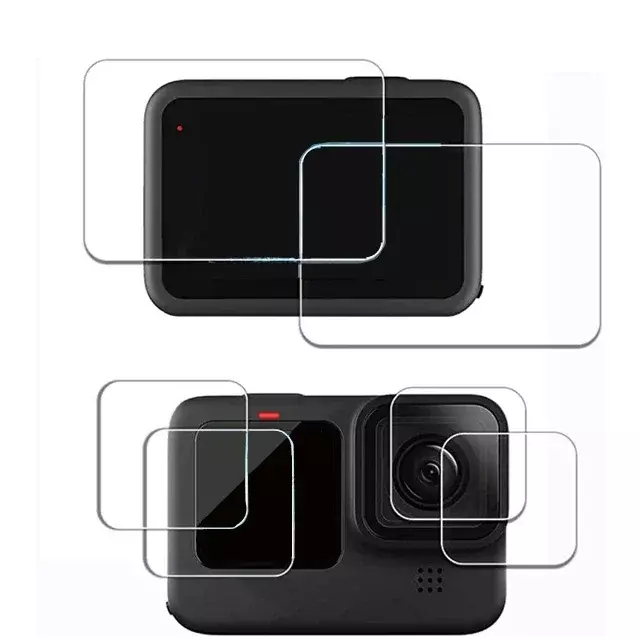For GoPro Hero 12 11 10 9 Action Camera Lens Protective Film HD Tempered Glass Screen Protector for Go Pro Hero12 Hero11 Hero10