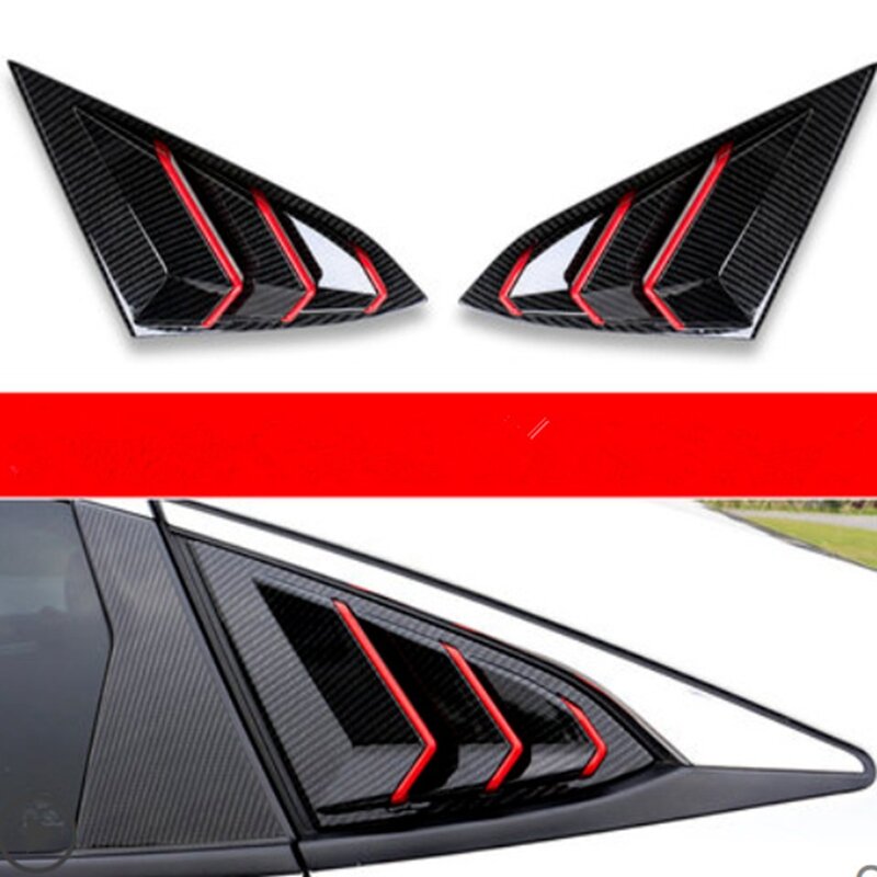 Rear Window Triangular Carbon Fiber with for 10Th 2017 2018 2019 Window Blinds Triangular Window Protection Cover Car