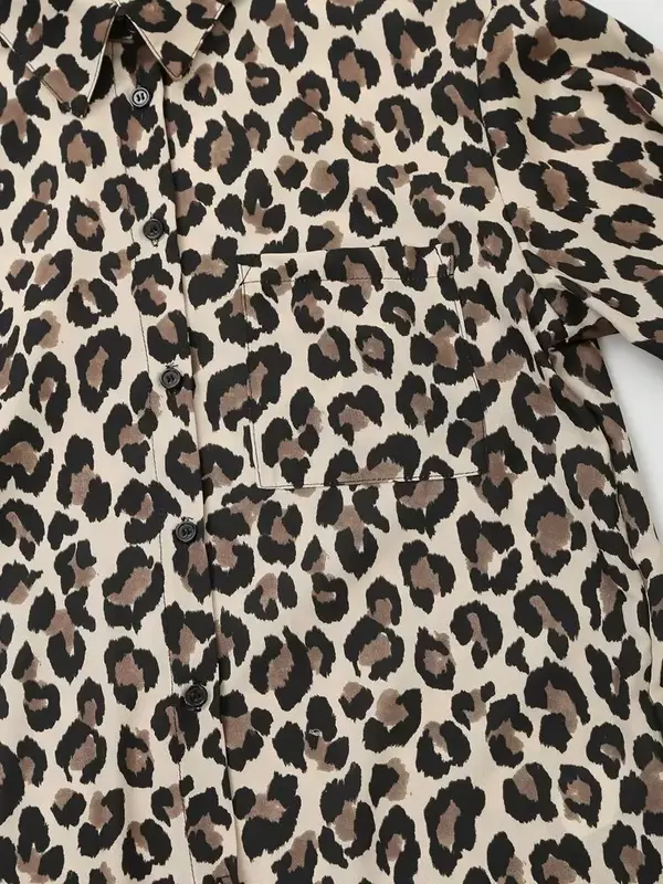Женская рубашка с карманами, свободная Асимметричная рубашка с принтом в полоску, женская рубашка в стиле ретро с длинным рукавом и пуговицами, шикарный топ, новинка 2024