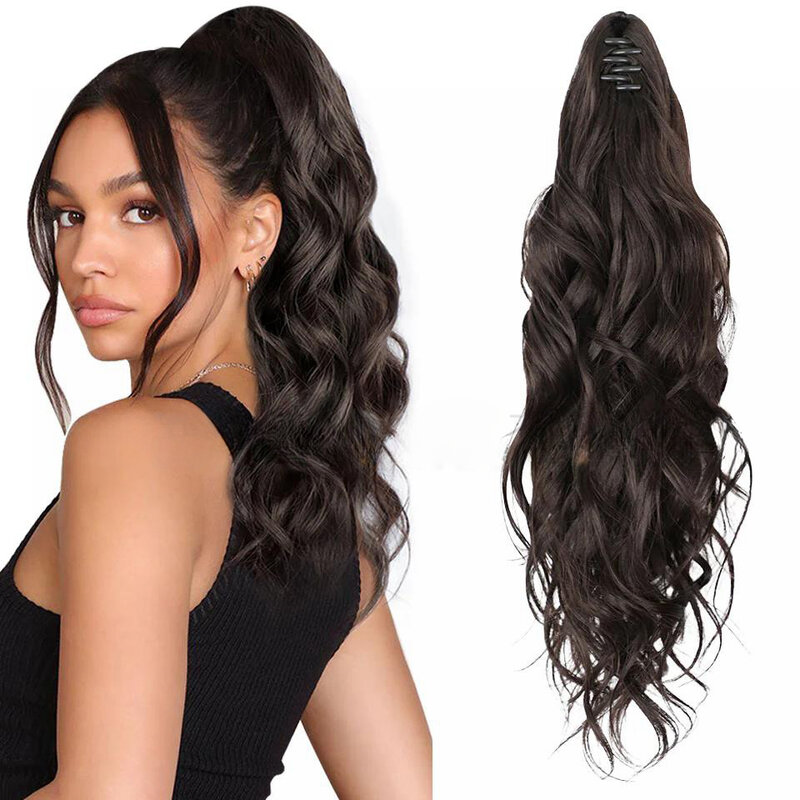 New Models Woman Chemical Fiber Wig Small Gripper  Hair Extensions Ponytail Big Waves Daily Matching Party Attire