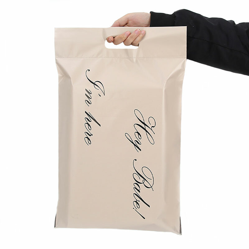 50 pz poli logistica busta corriere borsa grazie trasporto portatile imballaggio borse impermeabile abbigliamento Mailer Mailing Pouch