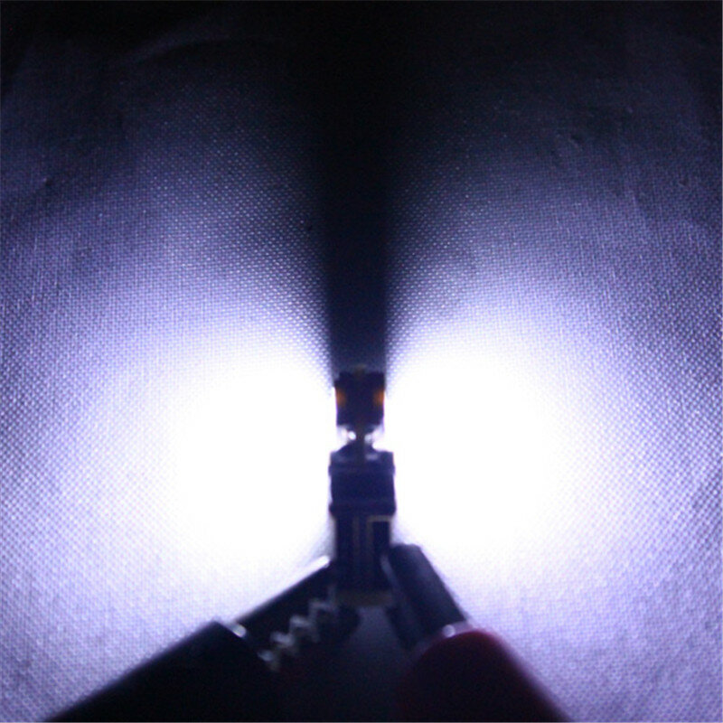 FSTUNING-Lámpara de instrumentos T5 2SMD 5050, luz indicadora de advertencia para salpicadero, 12V, luces LED blancas, indicador LED, luz de cuña para tablero