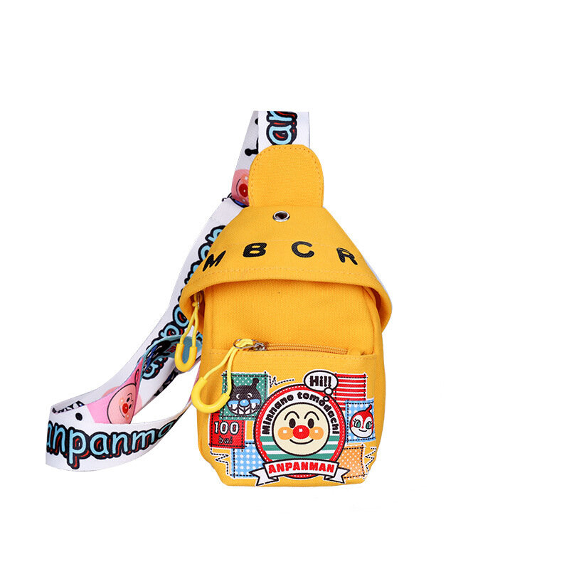 Tas selempang bahu tunggal anak-anak, tas kurir dada kartun jaring merah mode baru versi Korea Sen