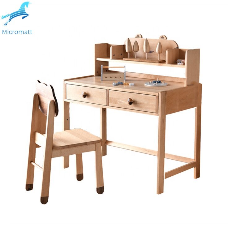 Bezpośrednia sprzedaż fabryczna sztuka nowoczesna antyczne środowisko naturalny kolor drewna meble gabinet biurka z litego drewna dla dzieci