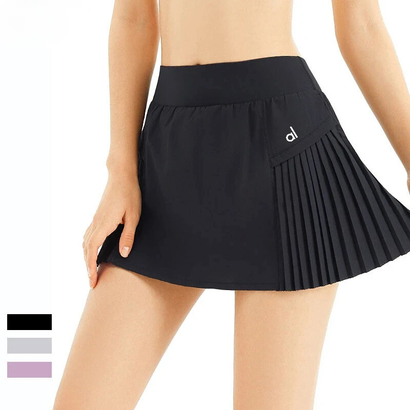 AL Yoga krótka spódniczka dla kobiet Fitness sportowy lato Anti Expose na zewnątrz szybkoschnąca spódnica spodnie oddychająca spódnica Fitness krótki