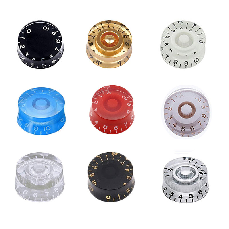 4Pcs LP Electric Guitar Volume Tone Knob 6 Colors Available Knob Buttons Top Hat Speed Tuning Control Knobs Guitar Accessories