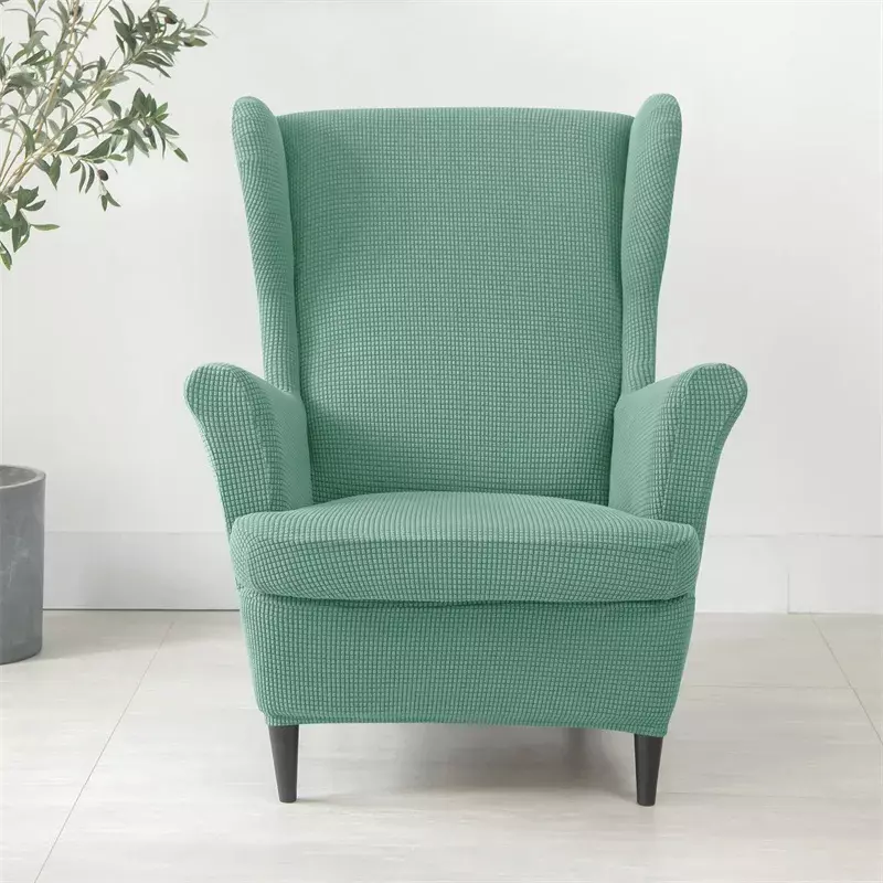 Флисовый эластичный чехол для кресла, чехол для кресла Wingback, чехол для дивана, эластичные чехлы для кресла с наволочками, защита мебели