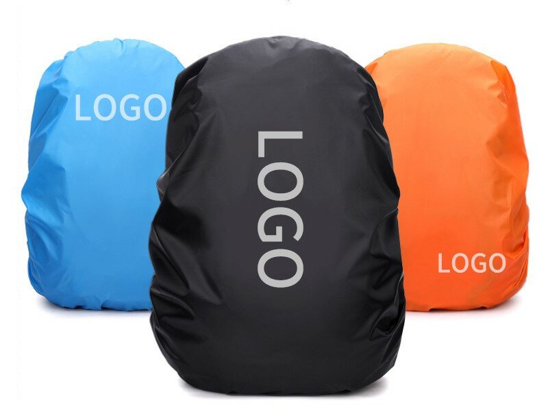 2 Stück benutzer definierte Logo Outdoor-Rucksack Regenschutz Bergsteiger Tasche Regenschutz Rucksack wasserdichte Tasche Rucksack Abdeckung