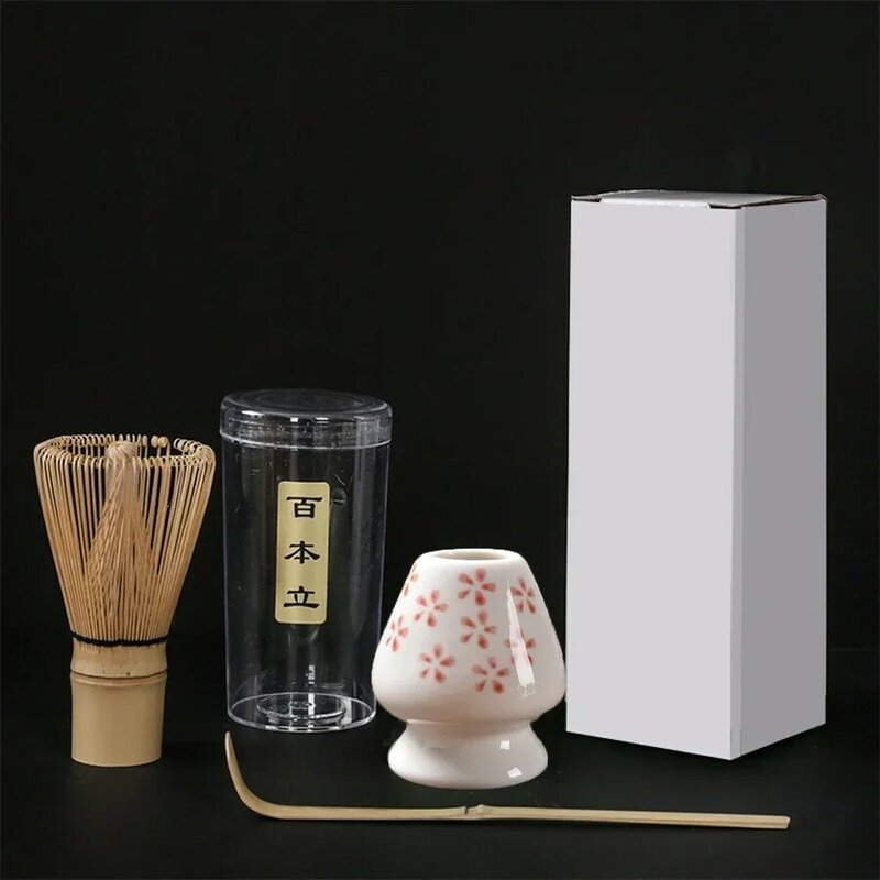 Spazzola da tè pennello per mescolare Matcha supporto per spazzole da tè strumenti per ordinare il tè giapponese 3 pezzi cucchiaino da tè supporto per tè 3 pz/set