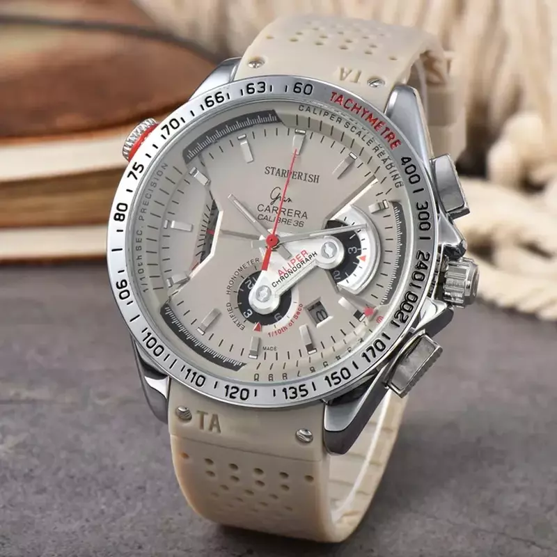 Popularny Model oryginalnych markowych zegarków wielofunkcyjny sportowy zegarek na rękę CARRERA z automatyczną datą gorąca wyprzedaż zegarów AAA