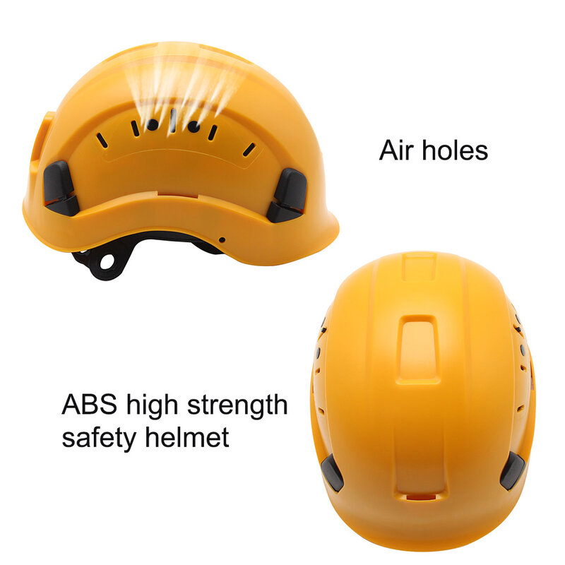 Casque de sécurité ABS pour le travail en plein air, accessoire de protection pour les travailleurs, idéal pour l'escalade