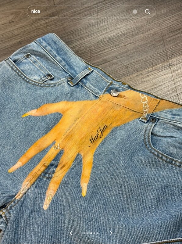 Dżinsy Harajuku z nadrukiem z graficznym haftem Streetwear jeansy Y2K obcisłe dżinsy rurki męskie spodnie kobiet z wysokim stanem szerokie spodnie