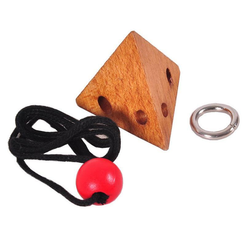 Brain Teaser juego de rompecabezas de cuerda caliente, rompecabezas de madera, juguete inteligente de lógica, impermeable y resistente al desgaste
