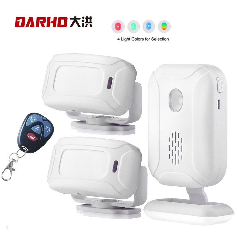 Darho-Wireless entrada campainha para segurança em casa, bem-vindo carrilhão, infravermelho IR movimento, campainha, alarme sensor, 36 toques, loja loja loja