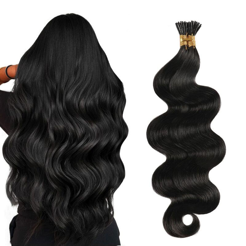 Body Wave I tip Microlinks Burmese Itip Curly Hair Extension, Extensions de cheveux humains, 14-30 ", Haute qualité, Vente en gros