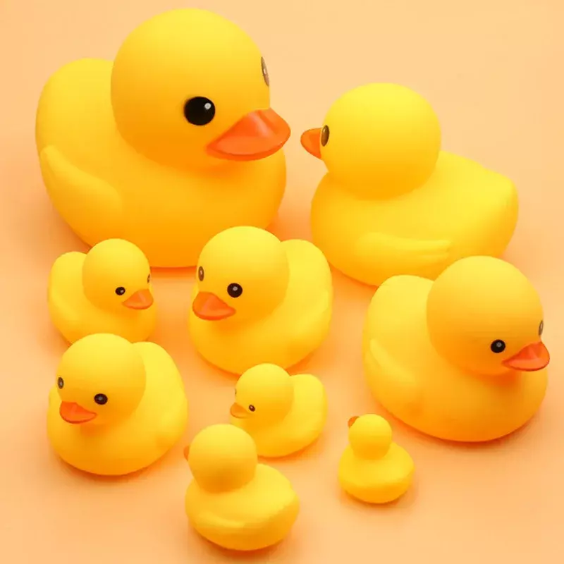 Cute Small Yellow Duck Baby Bath Toys, Squeeze Rubber, BB Bathing, Water Fun Toy, Corrida, Classic Squeaky Kids Toys