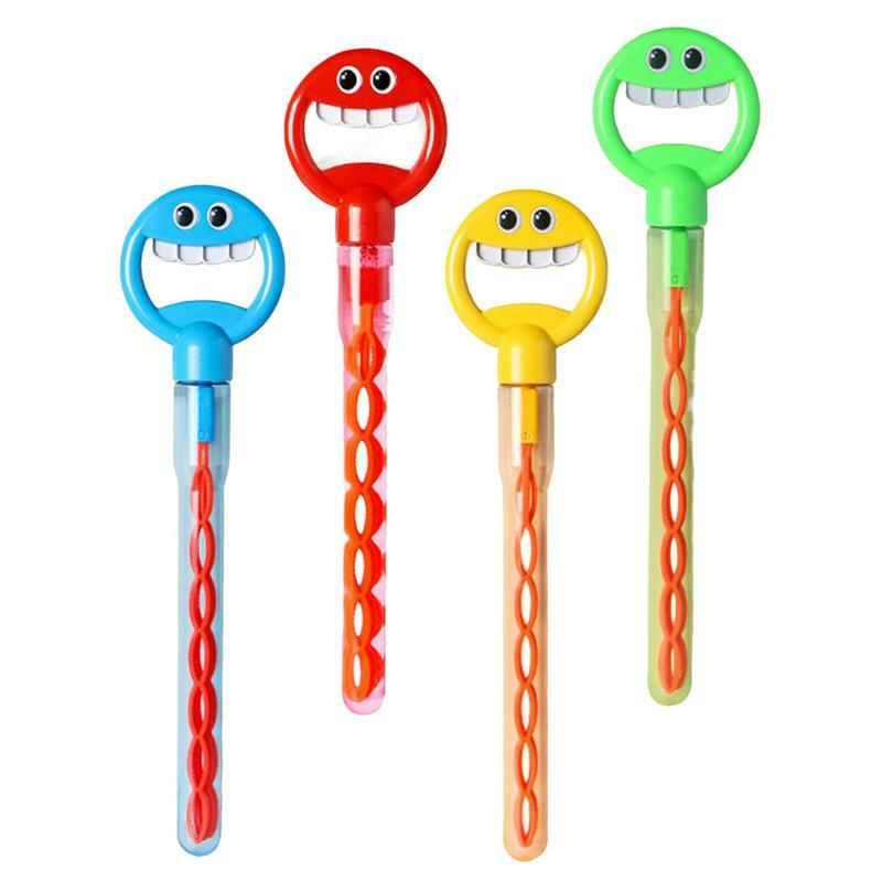 32 Holes Handheld Bubble Wand Smiling Face Bubble Stick Blower Maker For Children Outdoor Activity Fun Soap Blowing Bubble Tool