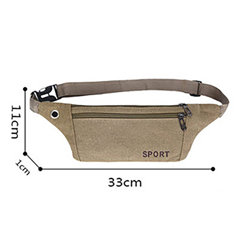 Canvas Fit Waistpack Mobile Waistpack Men's Sports Outdoor Leisure Running Anti Theft Ultra Thin Invisible