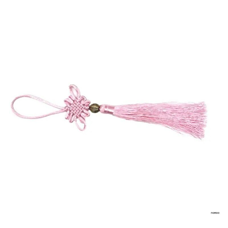 Handwoven Chinese Knot Tassels Pendant Handmade Lucky Charm Hanging Decoration for Keychain Purse Clothes Garments