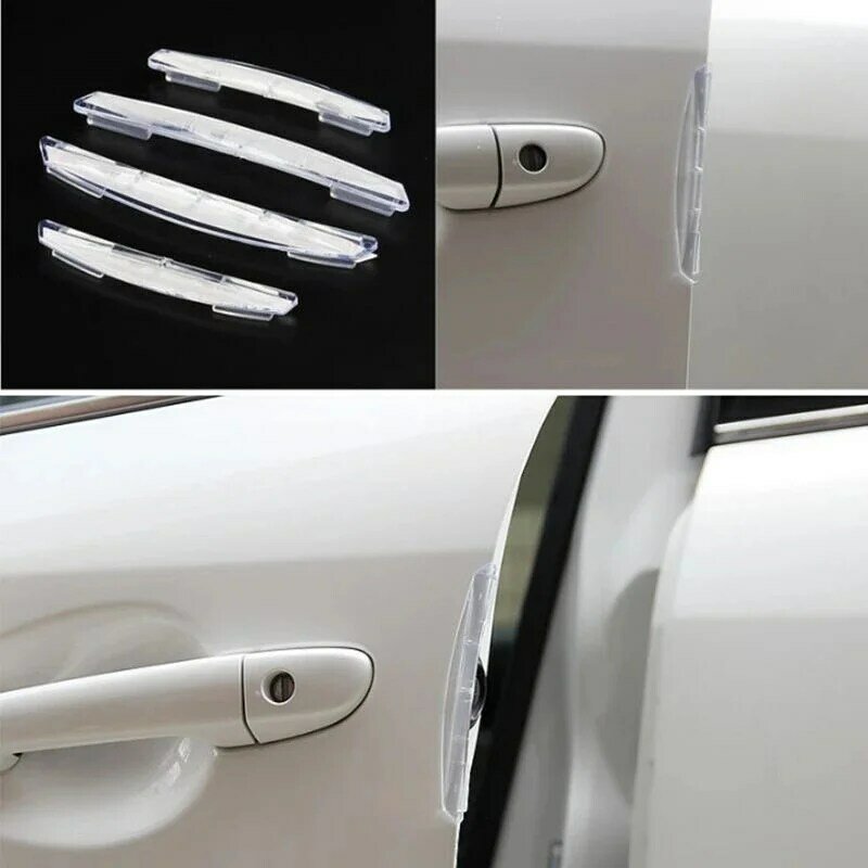 4 szt. Osłony krawędzi drzwi samochodu naklejki zabezpieczenie przed zarysowaniem taśmy antykolizyjne bariery zderzeniowe akcesoria samochodowe ochrona drzwi