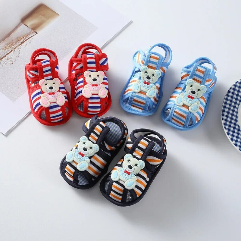 Newborn Kid Baby Girl Canvas Shoes Cartoon Sandals Summer Casual Hollow Soft Crib Baby Shoes First Prewalker Baby Sandals Clogs