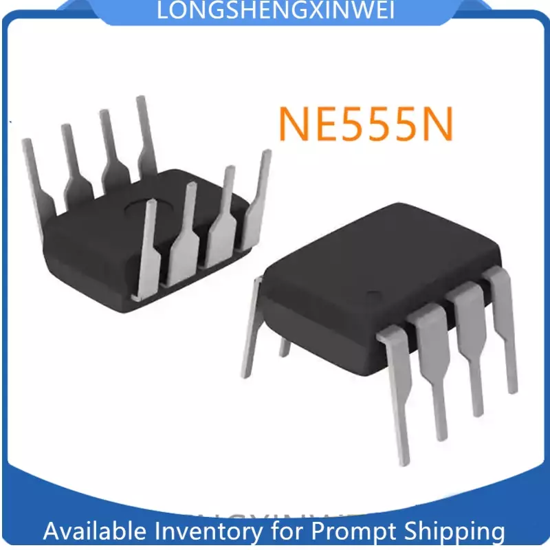Chip de temporizador de alta precisión, nuevo, NE555N, NE555, 555N, DIP8, Interpolado directo, 1 piezas