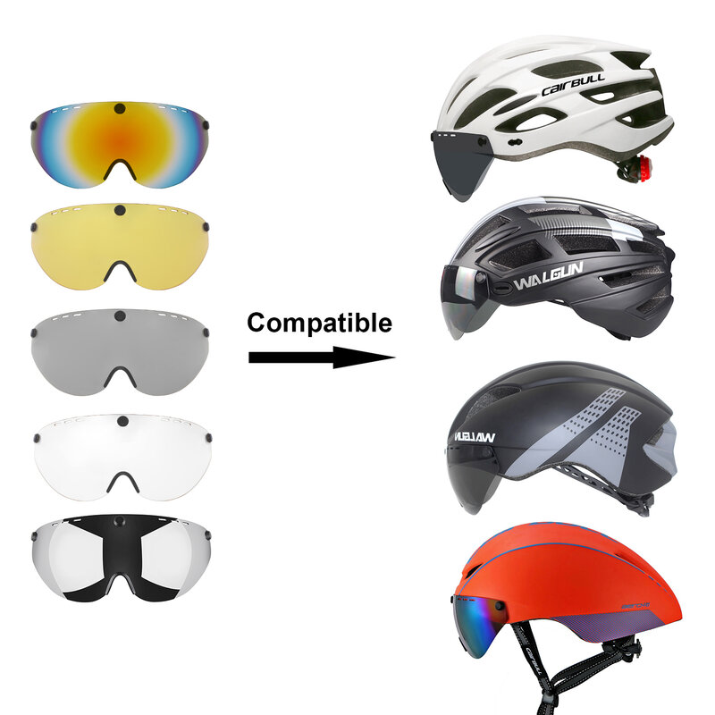 Helmet bull Casco occhiali Casco Ciclismo lente aero Casco bici Triathlon tt Casco da Ciclismo su strada len occhiali da cronometro accessori
