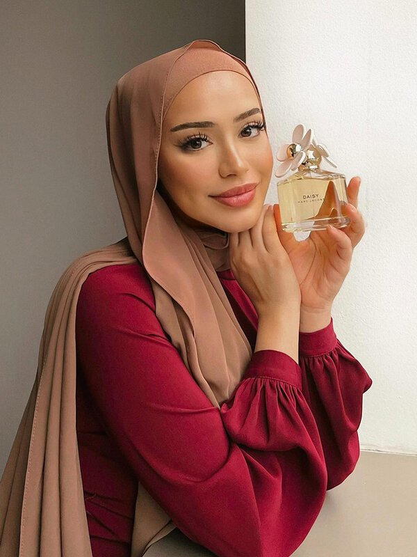 Premium szyfonowy hidżab szalik dla kobiet Turban na szale welon muzułmańskie hidżaby dla kobiet szale na welony hidżab akcesoria Ramadan