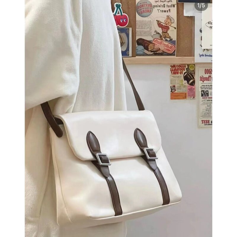 Casual Shoulder bag for Travel College Student School Large Capacity Tote Bags Solid Letter Versatile Handbag for Commuter