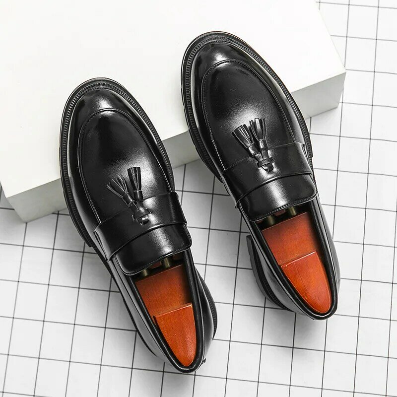 Męskie buty wizytowe Męskie formalne oryginalne skórzane włoskie buty skórzane dla mężczyzn Eleganckie, codzienne, biznesowe, luksusowe buty męskie towarzyskie