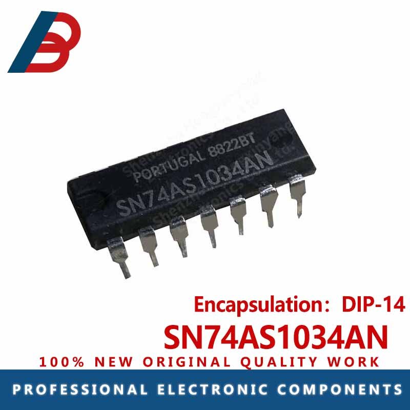 Chip de puerta lógica DIP-14, paquete de 10 piezas SN74AS1034AN