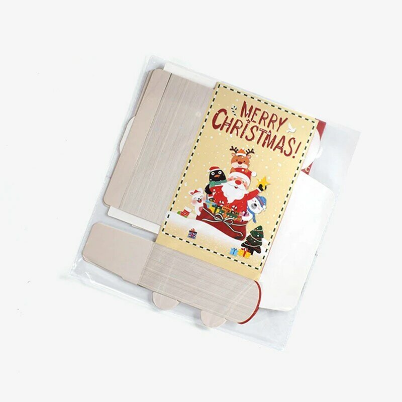 1/4/5Pcs รูปร่างหนังสือ Merry Christmas กล่องลูกกวาด Christmas Santa Claus ของขวัญกล่อง Navidad Natal Noel อุปกรณ์ตกแต่ง
